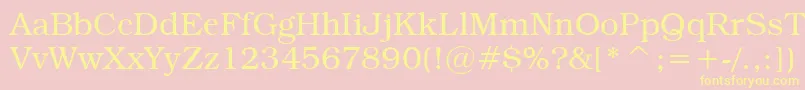 TextbookLight Font – Yellow Fonts on Pink Background