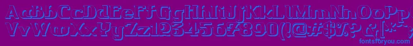 Czcionka Friendo3DР™ – niebieskie czcionki na fioletowym tle
