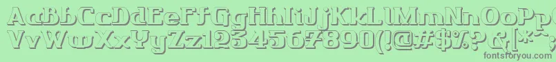 Friendo3DР™ Font – Gray Fonts on Green Background