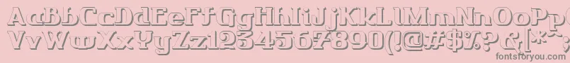 Friendo3DР™ Font – Gray Fonts on Pink Background