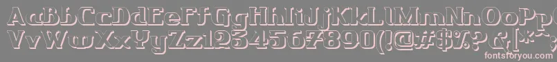 Czcionka Friendo3DР™ – różowe czcionki na szarym tle