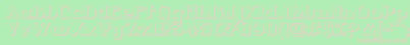 Friendo3DР™ Font – Pink Fonts on Green Background