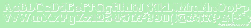 Friendo3DР™ Font – White Fonts on Green Background