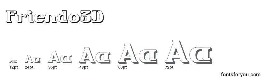 Friendo3DР™ Font Sizes
