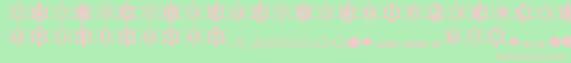 Mosuna Font – Pink Fonts on Green Background