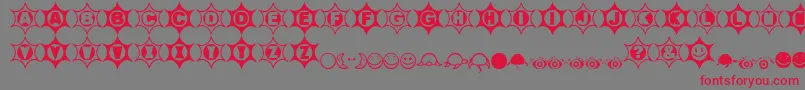 Mosuna Font – Red Fonts on Gray Background