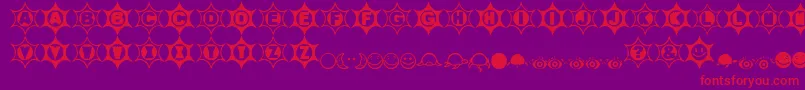 Mosuna Font – Red Fonts on Purple Background