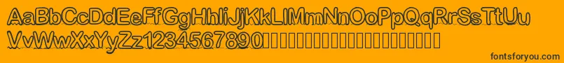 Gaellenumber4 Font – Black Fonts on Orange Background