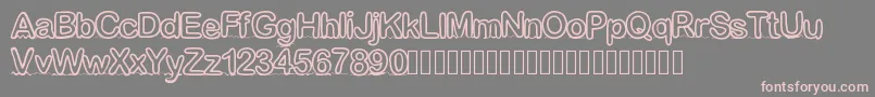 Gaellenumber4 Font – Pink Fonts on Gray Background