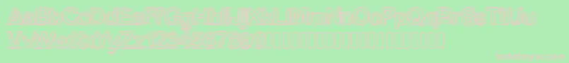 Gaellenumber4 Font – Pink Fonts on Green Background