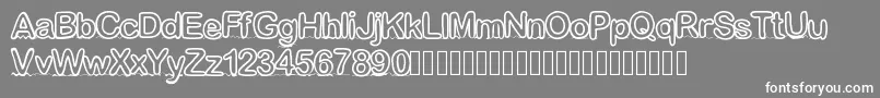 Gaellenumber4 Font – White Fonts on Gray Background