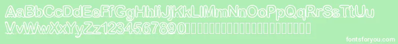 Gaellenumber4 Font – White Fonts on Green Background