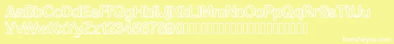 Gaellenumber4 Font – White Fonts on Yellow Background