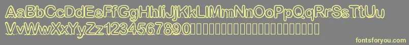 Gaellenumber4 Font – Yellow Fonts on Gray Background