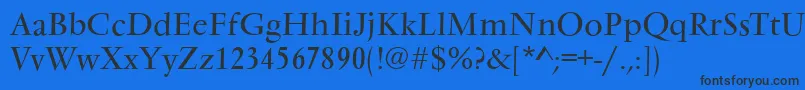 VarennesRegular Font – Black Fonts on Blue Background