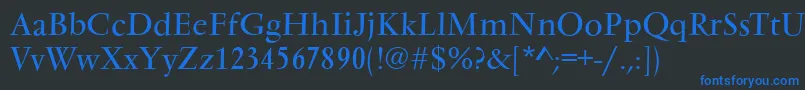 VarennesRegular Font – Blue Fonts on Black Background