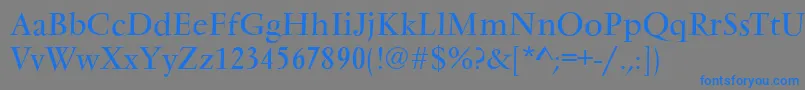 VarennesRegular Font – Blue Fonts on Gray Background
