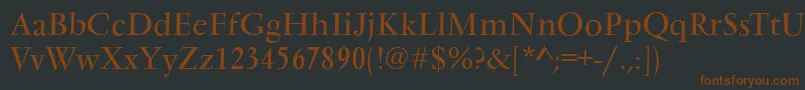 VarennesRegular Font – Brown Fonts on Black Background