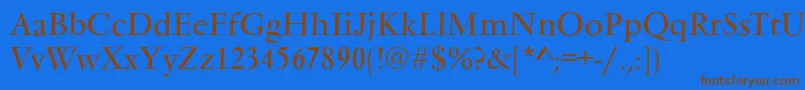 VarennesRegular Font – Brown Fonts on Blue Background