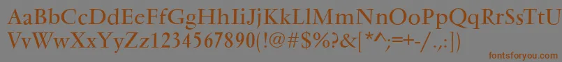 VarennesRegular Font – Brown Fonts on Gray Background