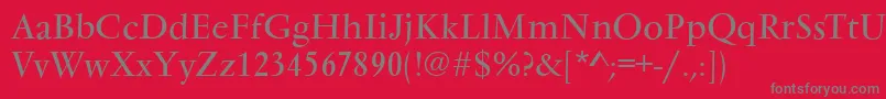 VarennesRegular Font – Gray Fonts on Red Background