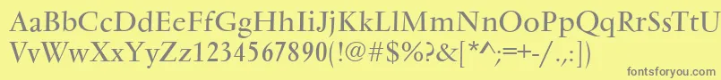 VarennesRegular Font – Gray Fonts on Yellow Background