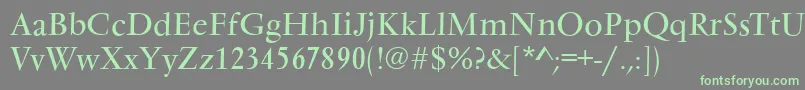 VarennesRegular Font – Green Fonts on Gray Background