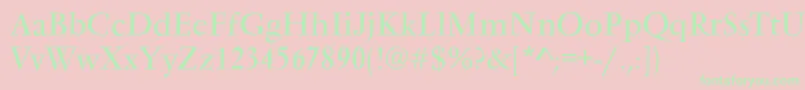 VarennesRegular Font – Green Fonts on Pink Background
