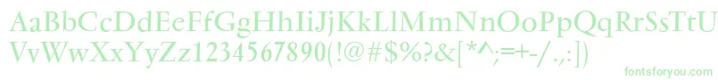 VarennesRegular Font – Green Fonts on White Background