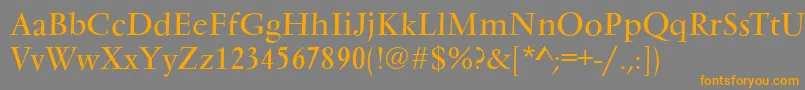 VarennesRegular Font – Orange Fonts on Gray Background
