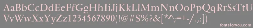 VarennesRegular Font – Pink Fonts on Gray Background