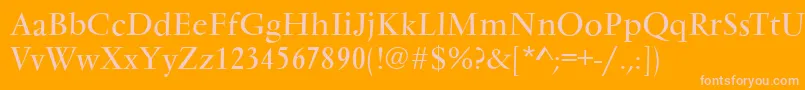 VarennesRegular Font – Pink Fonts on Orange Background
