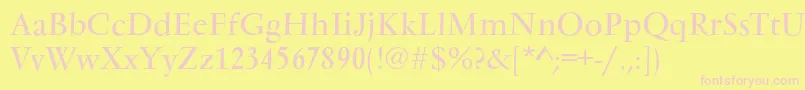VarennesRegular Font – Pink Fonts on Yellow Background