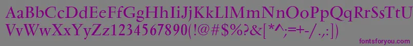 VarennesRegular Font – Purple Fonts on Gray Background