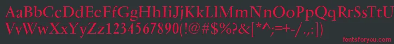 VarennesRegular Font – Red Fonts on Black Background