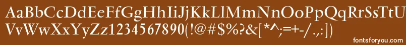 VarennesRegular Font – White Fonts on Brown Background