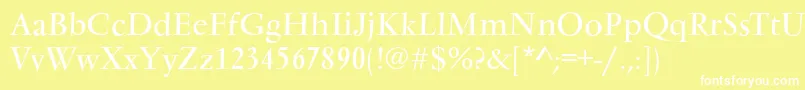 VarennesRegular Font – White Fonts on Yellow Background