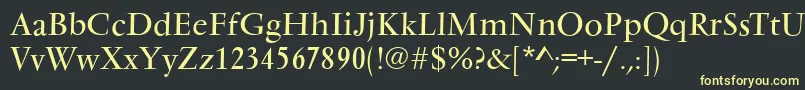 VarennesRegular Font – Yellow Fonts on Black Background
