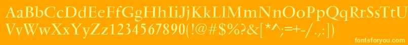 VarennesRegular Font – Yellow Fonts on Orange Background