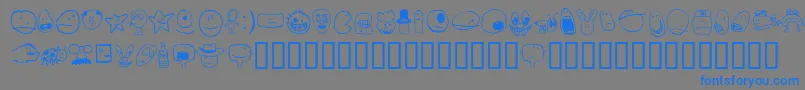 Tsmiles Font – Blue Fonts on Gray Background