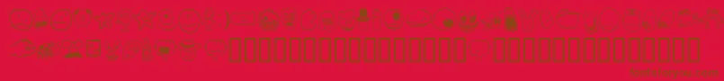 Tsmiles Font – Brown Fonts on Red Background