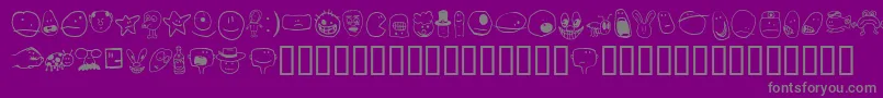 Tsmiles-Schriftart – Graue Schriften auf violettem Hintergrund