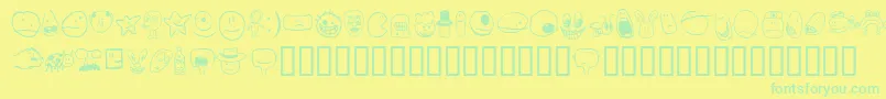 More about Tsmiles Font Tsmiles Font – Green Fonts on Yellow Background