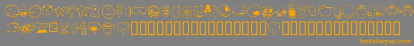 Tsmiles Font – Orange Fonts on Gray Background
