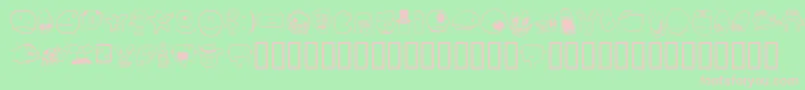 Tsmiles Font – Pink Fonts on Green Background