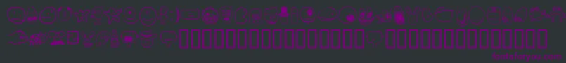 Fonte Tsmiles – fontes roxas em um fundo preto