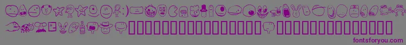 Tsmiles-Schriftart – Violette Schriften auf grauem Hintergrund
