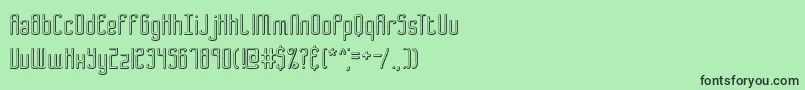 フォントB2sqol2 – 緑の背景に黒い文字