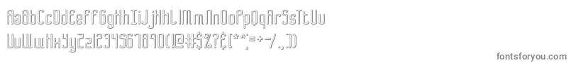 フォントB2sqol2 – 白い背景に灰色の文字