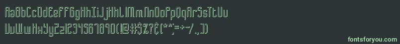 Fonte B2sqol2 – fontes verdes em um fundo preto